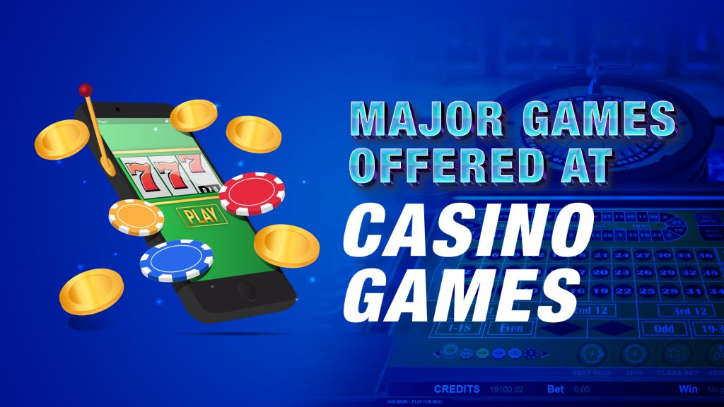 Major Games Offered at Online Casinos