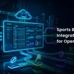 Technical diagram of sports betting API integration showing odds feeds, data providers, and platform connections for iGaming operators in 2026