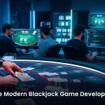 Blackjack game development guide showing rule configurations, variant types, live dealer path, and key features for online casino operators in 2026