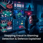 Fraud prevention system architecture for iGaming platforms showing detection layers for bonus abuse, multi-accounting, and payment fraud in 2026