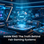 Diagram explaining RNG and provably fair gaming systems in iGaming showing how random number generators work for casino operators in 2026