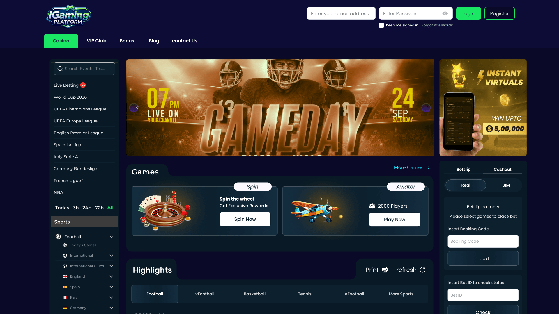 Sportsbook Admin Dashboard Preview